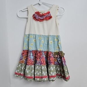 Matilda Jane Patchwork Floral Tank Sleeve Dress Sz 18m